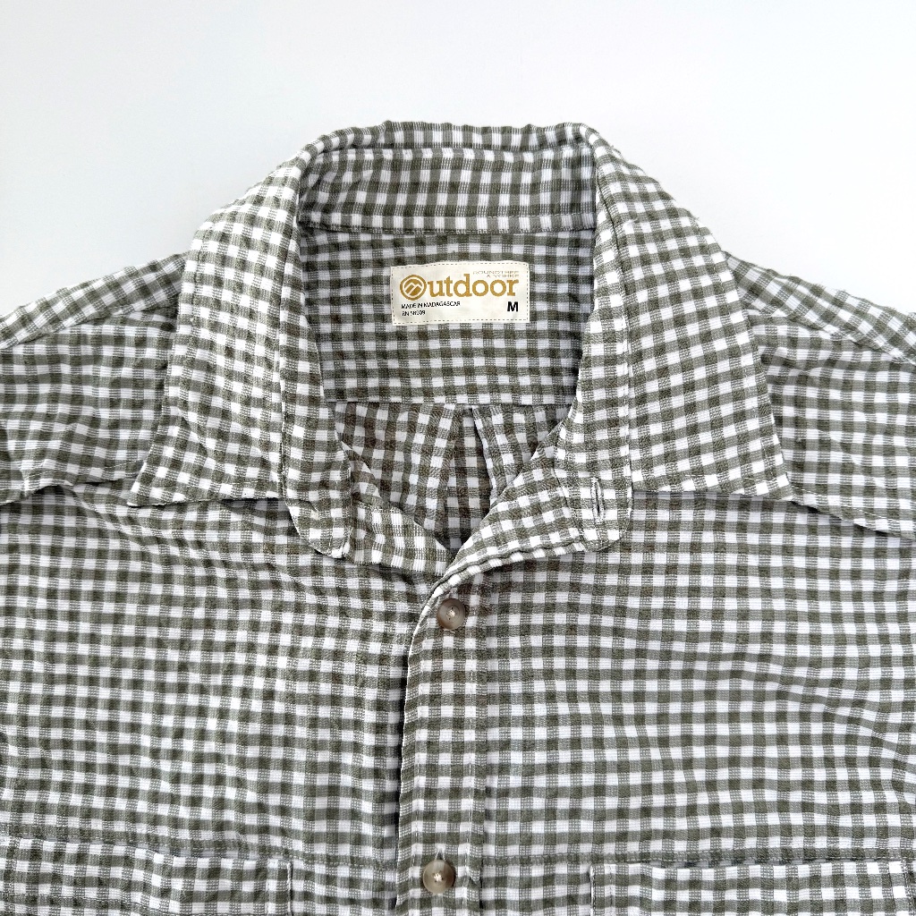 Rountree & Yorke Outdoor Checkered Button Down Shirt Size M